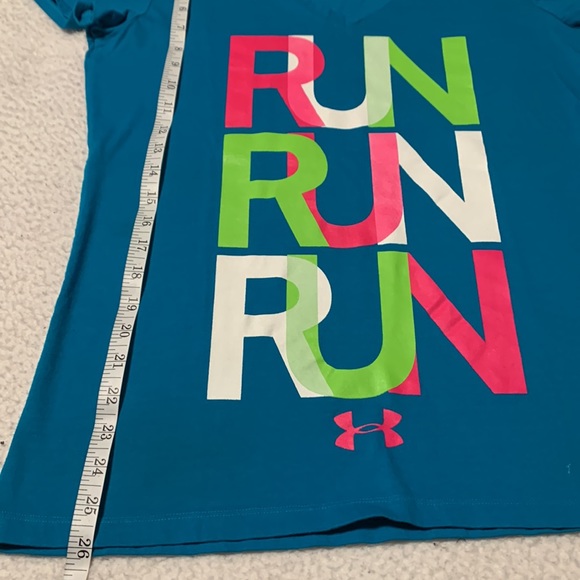 Ladies Under Armour Turquoise Semi-Fitted Tee, EUC, Size Medium - Picture 6 of 8